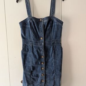 Express Blue Denim Midi Dress